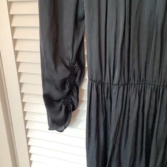 Zadig & Voltaire Reveal Satin Dress black long sleeve mini medium - Picture 8 of 11